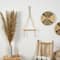 14" x 24" Handmade Macrame Wall Hanging with Wooden Shelf